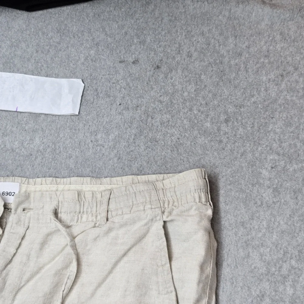 SAFARUI Men Pants Large 190/96B Beige Linen Casual Coastal Beach